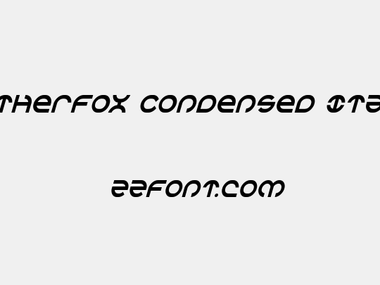 Aetherfox Condensed Italic