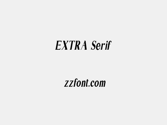 EXTRA Serif