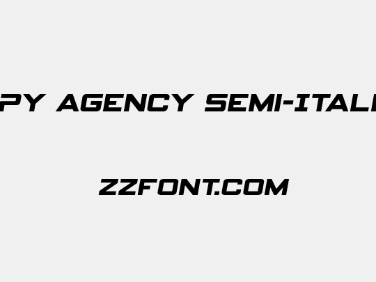 Spy Agency Semi-Italic