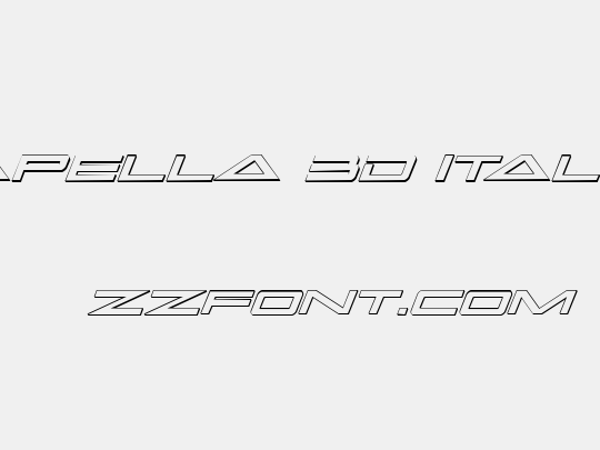Capella 3D Italic