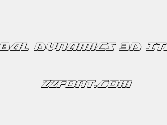 Global Dynamics 3D Italic