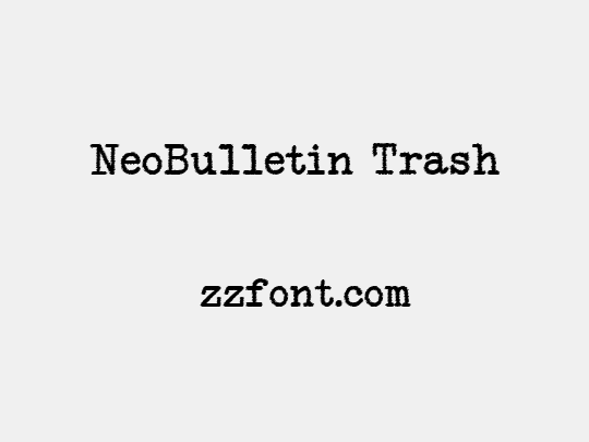 NeoBulletin Trash