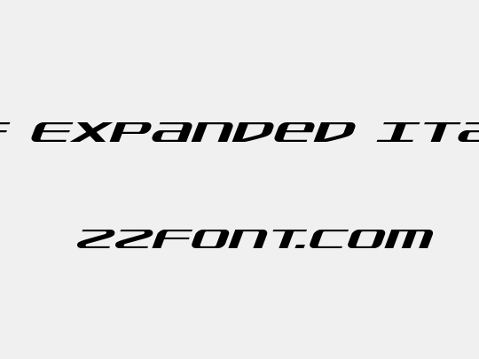 SDF Expanded Italic