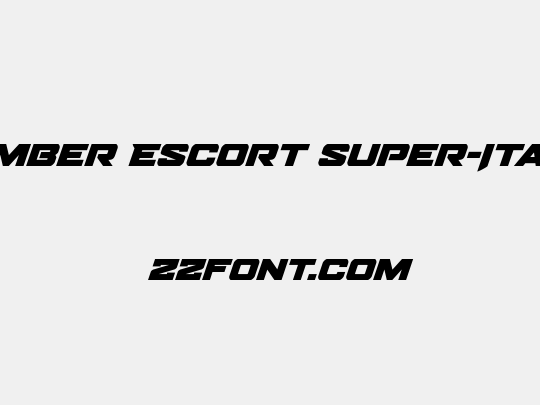 Bomber Escort Super-Italic