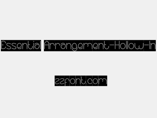Essential Arrangement-Hollow-In