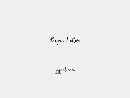 Bryan Letter