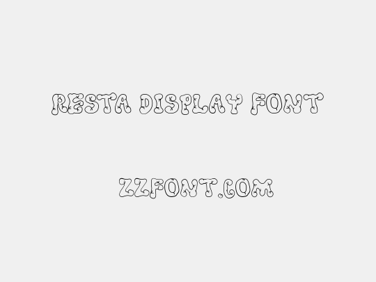 Resta Display Font