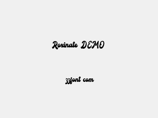 Roxinate DEMO