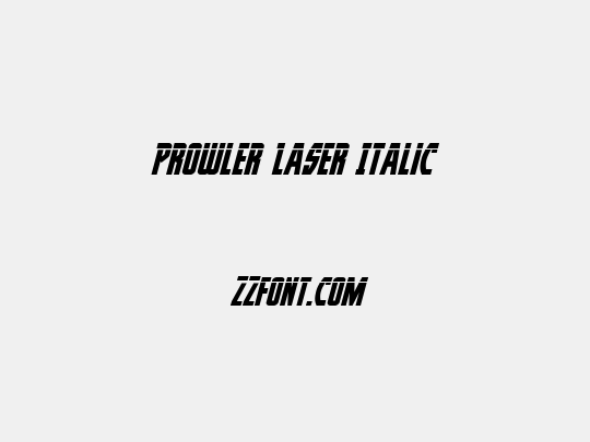 Prowler Laser Italic