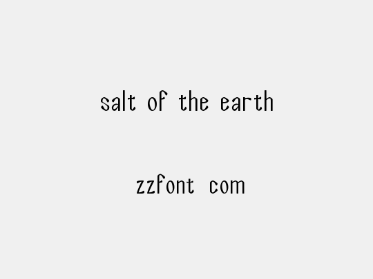 Salt of the Earth