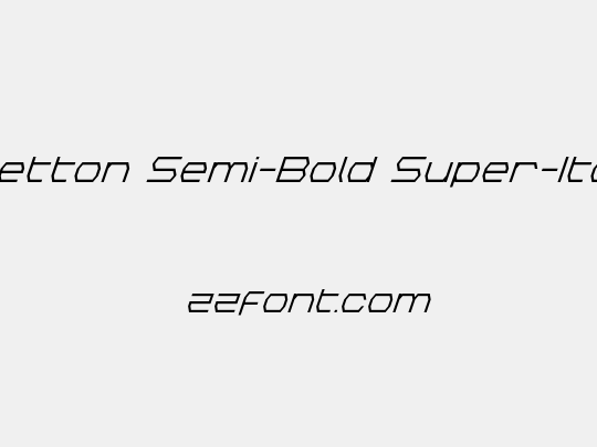 Bretton Semi-Bold Super-Italic