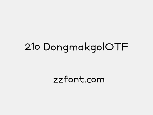 210 DongmakgolOTF