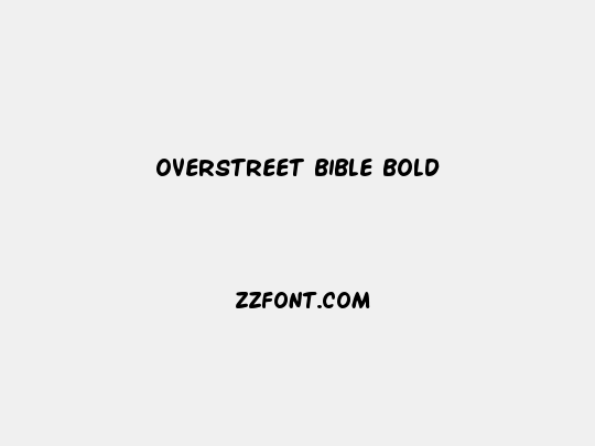 Overstreet Bible Bold