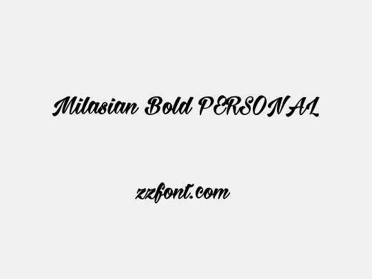 Milasian Bold PERSONAL
