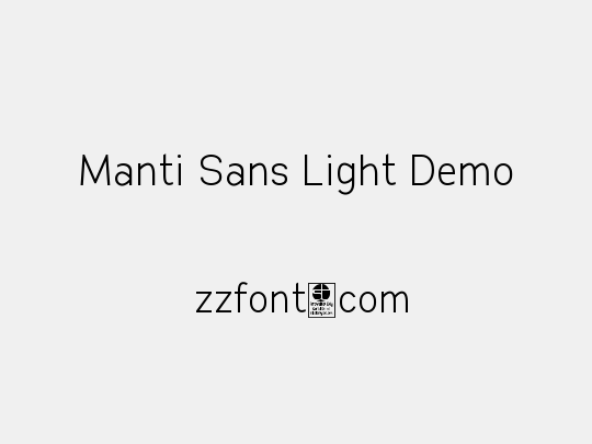 Manti Sans Light Demo