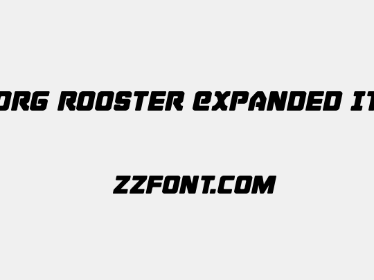 Cyborg Rooster Expanded Italic
