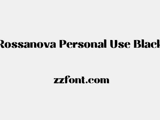 Rossanova Personal Use Black
