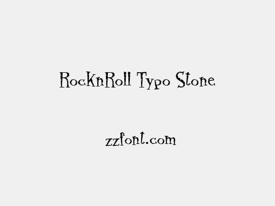 RocknRoll Typo Stone