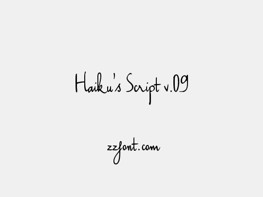 Haiku's Script v.09