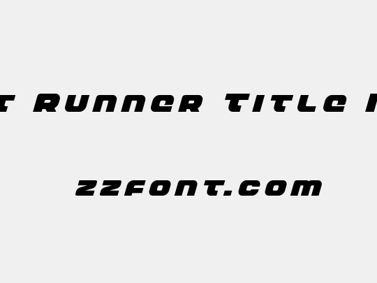 Front Runner Title Italic