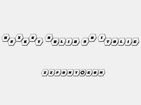 HeXkEy Solid 3D Italic