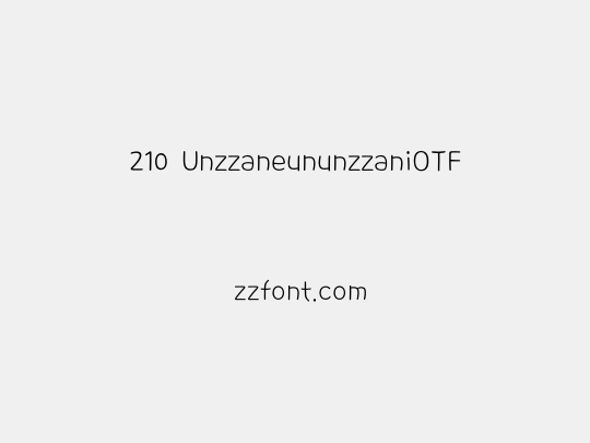 210 UnzzaneununzzaniOTF