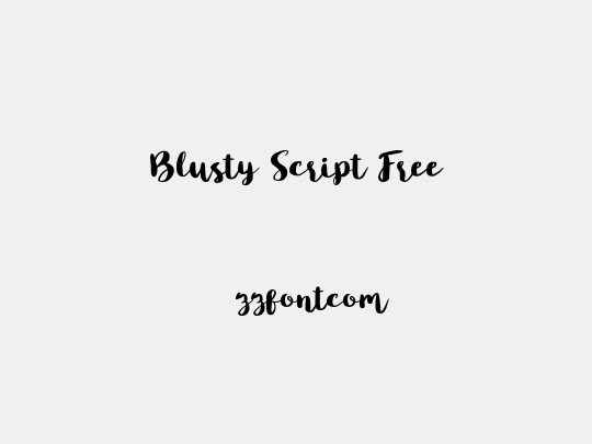 Blusty Script Free