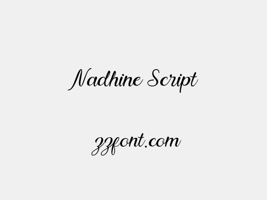Nadhine Script
