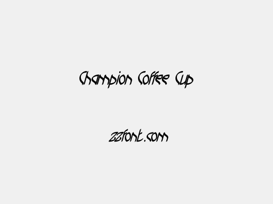 Champion Coffee Cup