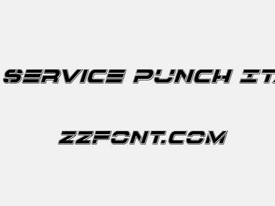 7th Service Punch Italic