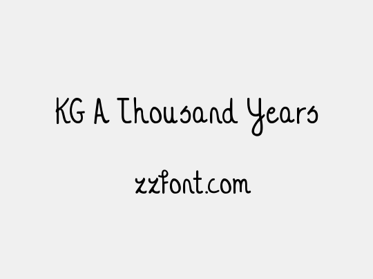 KG A Thousand Years