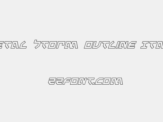 Metal Storm Outline Italic