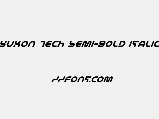 Yukon Tech Semi-Bold Italic