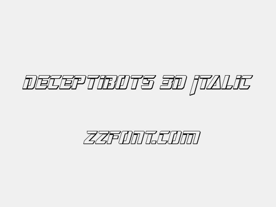 Deceptibots 3D Italic