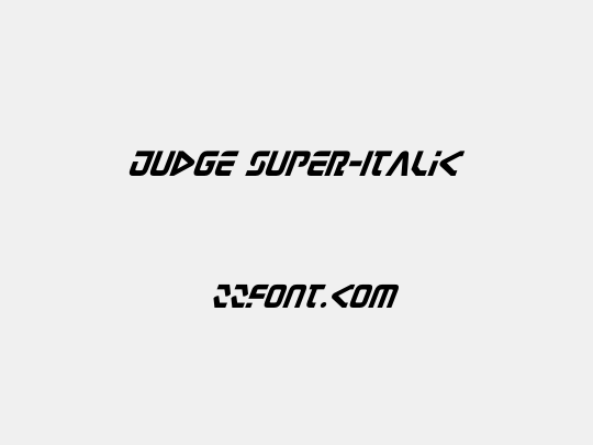 Judge Super-Italic