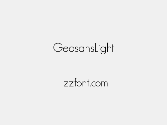 GeosansLight