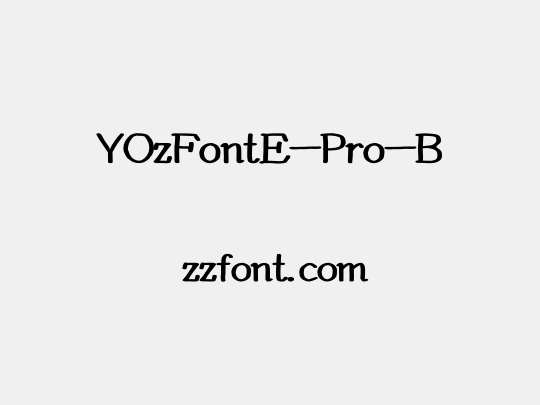 YOzFontE-Pro-B