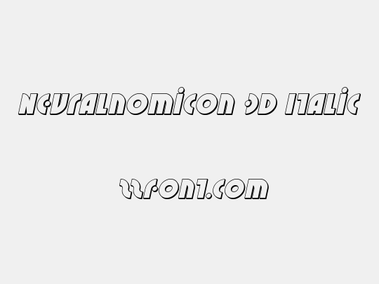 Neuralnomicon 3D Italic