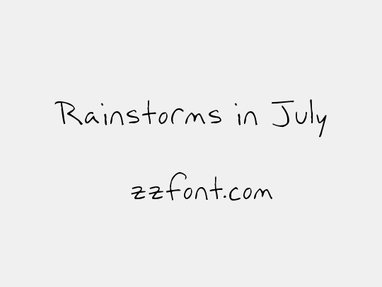 Rainstorms in July