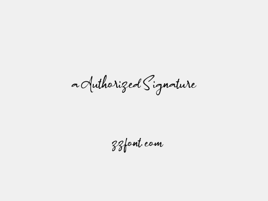 a Authorized Signature