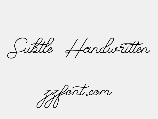 Subtle Handwritten
