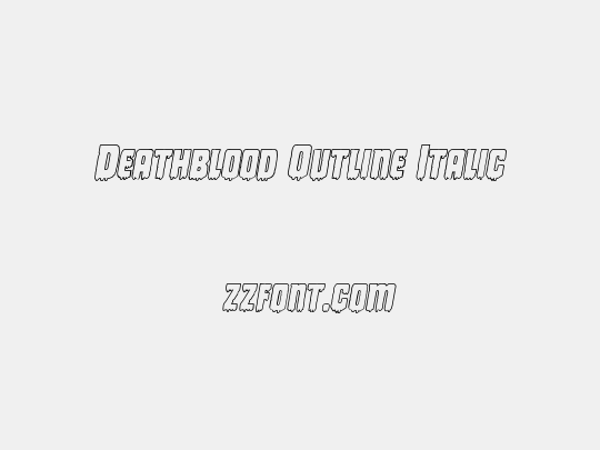 Deathblood Outline Italic