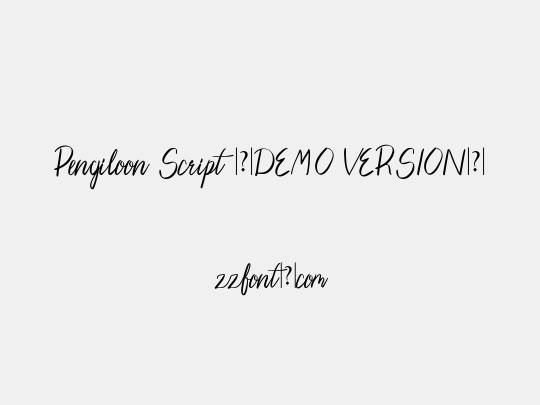 Pengiloon Script (DEMO VERSION)