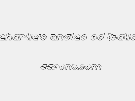 Charlie's Angles 3D Italic