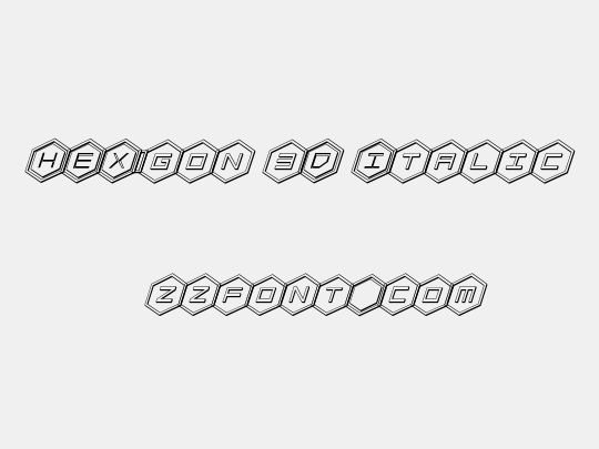 HEX:gon 3D Italic