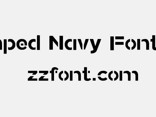 Stamped Navy Font Bold