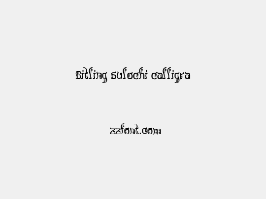Bitling sulochi calligra