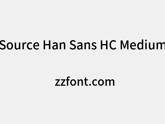 Source Han Sans HC Medium