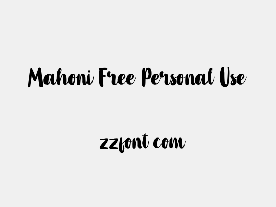 Mahoni Free Personal Use
