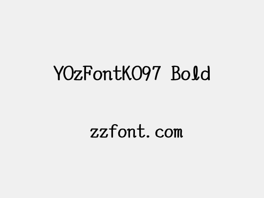 YOzFontKO97 Bold